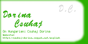 dorina csuhaj business card